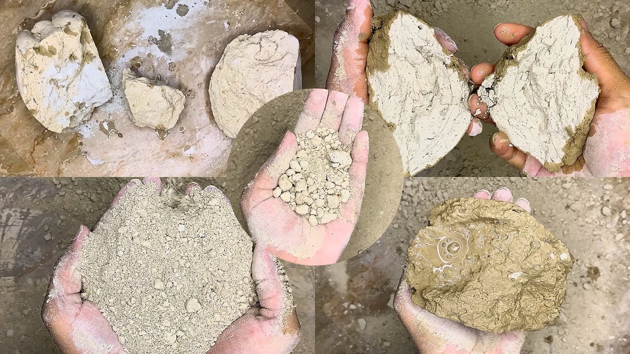 ASMR - Soft pure mud dirt crumbling | pure mud clay | dry crumbling | sleep aid | oddlysatisfying 