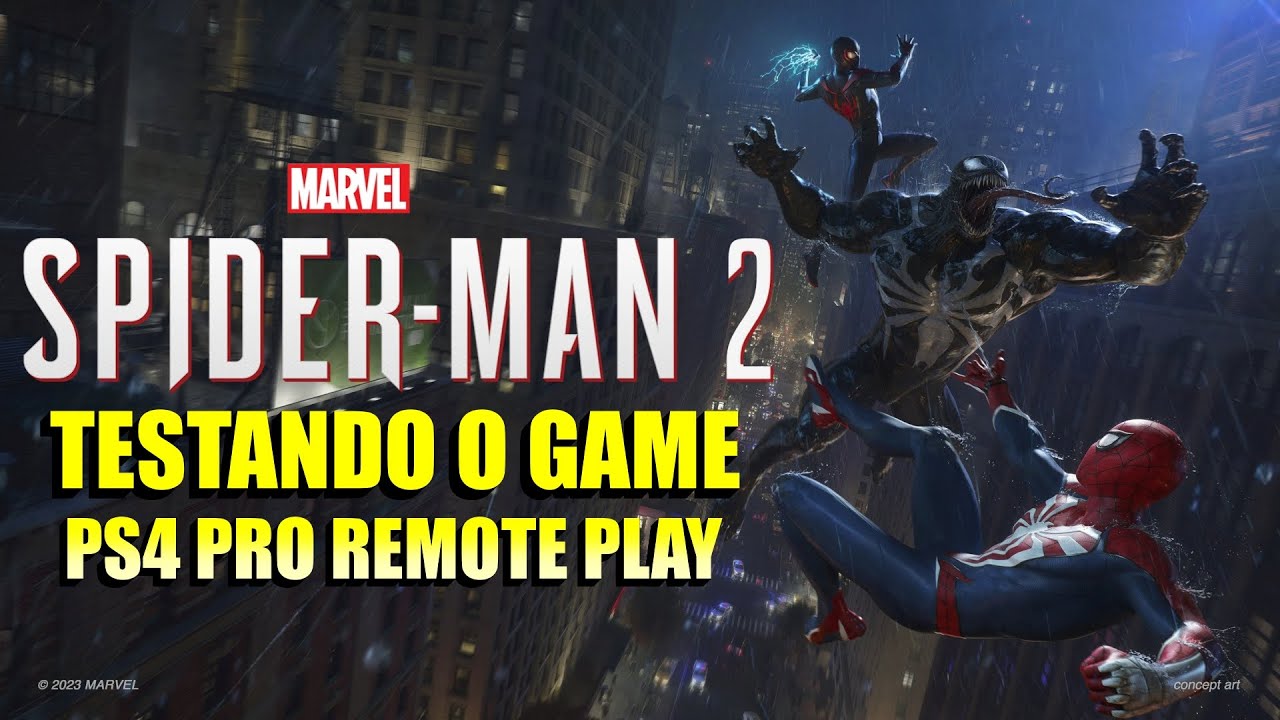 Marvel's Spider-Man 2 Testando o Game no PS4 PRO via REMOTE PLAY 