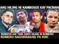Kambosos may Hiling kay Pacquiao | Romero Mayabang pa rin | Gusto Rematch kay Tank Davis!