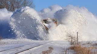 Best Train Snow Plow and Blower Compilation #01 JGV