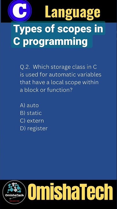 Types of scope | C programming #shorts #viral #omishatech #cprogramming ...