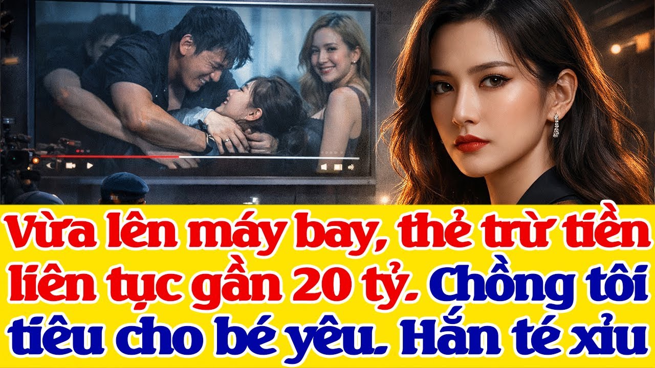 Tôi vừa lên máy bay, thẻ trừ tiền liên tục gần 20 tỷ. Chồng tôi tiêu cho tiểu tam. 3s hắn mất hết
