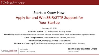 Startup Know-How: SBIR/STTR Support