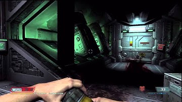 Doom 3 BFG HD PS3 Gameplay Improper Grenade Use