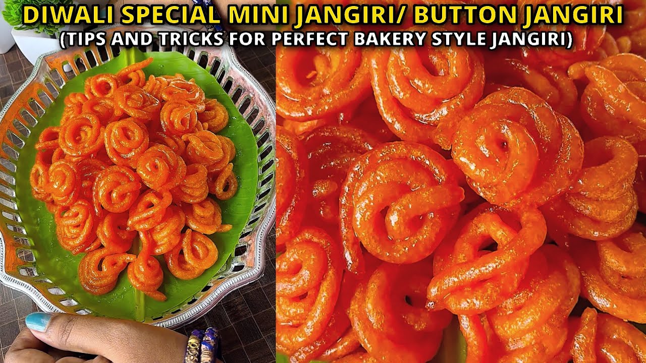 மினி ஜாங்கிரி/ பட்டன் ஜாங்கிரி| Perfect juicy bakery style mini jangiri recipe| Diwali sweet recipes