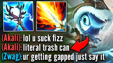 TRASH TALKING AKALI GETS TAUGHT A LESSON! (SHE WAS MALDING ALL GAME)