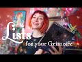 30 List Prompts for Your Grimoire