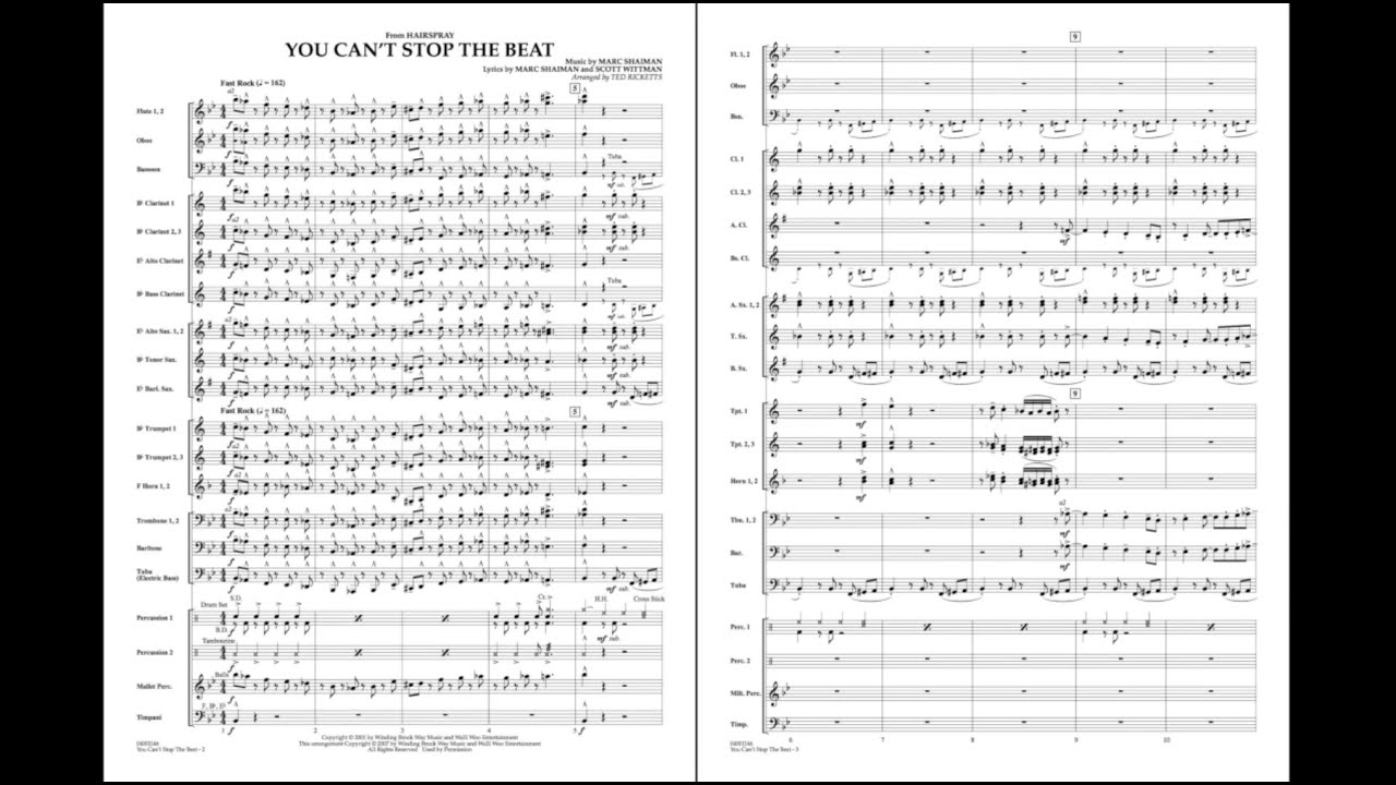 You Can T Stop The Beat From Hairspray Young Concert Band Hal Leonard Online