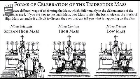 3 Kinds of Traditional Latin Mass: 1) Solemn, 2) Sung, 3) Low Mass