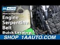 How to Replace Serpentine Belt 1996-99 Buick LeSabre