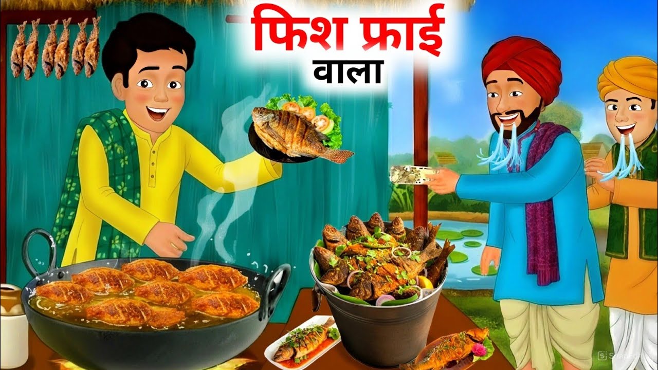 देसी फिश फ्राई वाला | Desi Fish Fry Wala | Hindi Kahani | Hindi Kahaniyan | Cartoon Hindi Story 