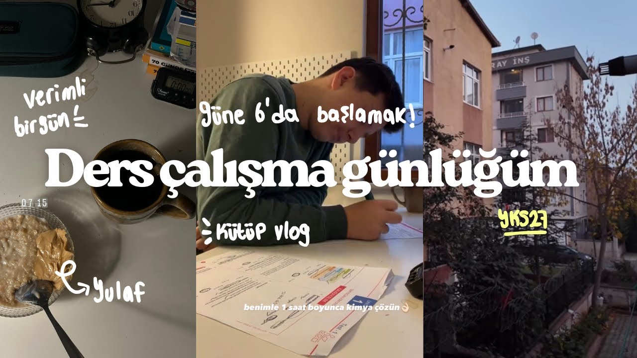 6da güne başlayıp 6 saat çalıştığım verimli bir gün📚/ 11.sınıf,açık lise günlükleri🕯️