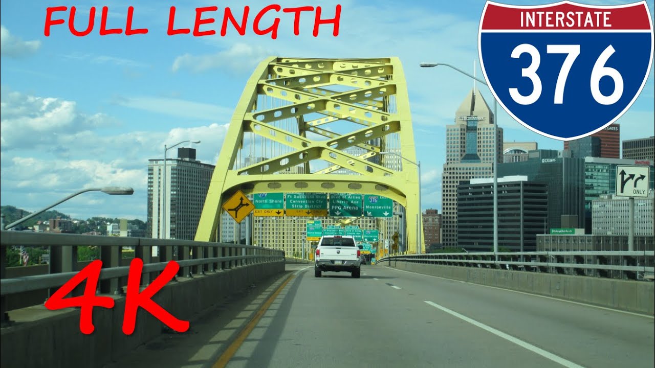 ⁴ᴷ Interstate 376 eastbound [4K VIDEO] - YouTube