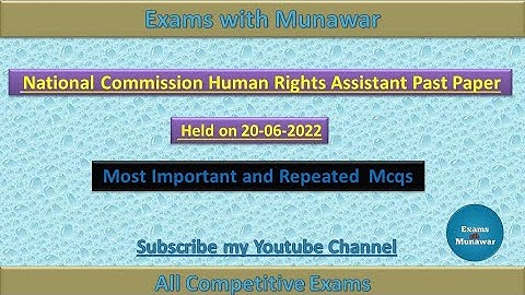 National Commission Human Rights Assistant Complete Solved Paper Held on 20-06-2022