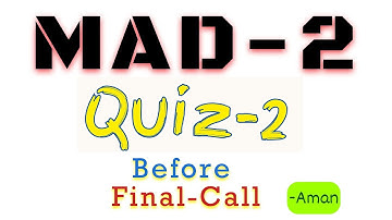 M.A.D 2 | Quiz 2 Revision | Week 4–8 Summary for Last-Minute Prep || Curated by Aman