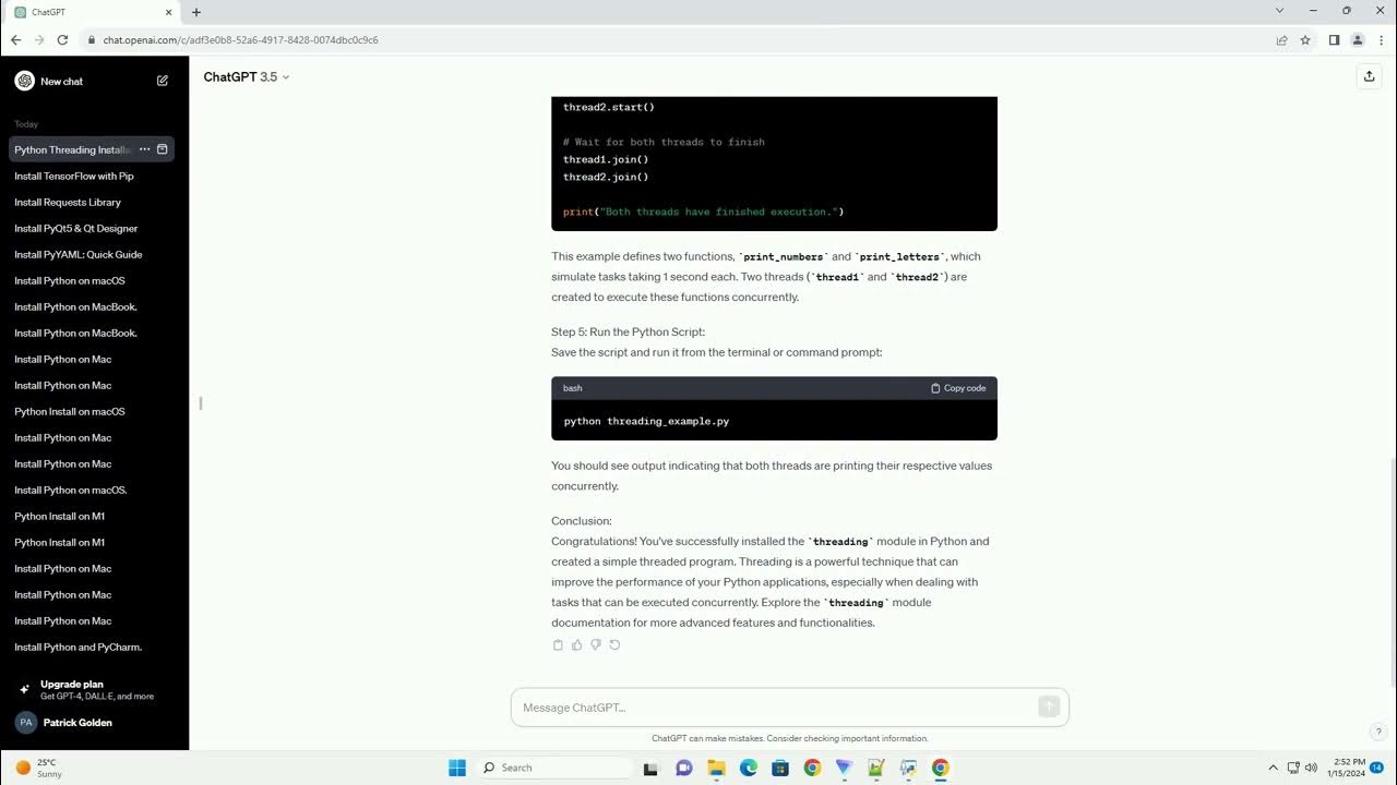install threading python - YouTube