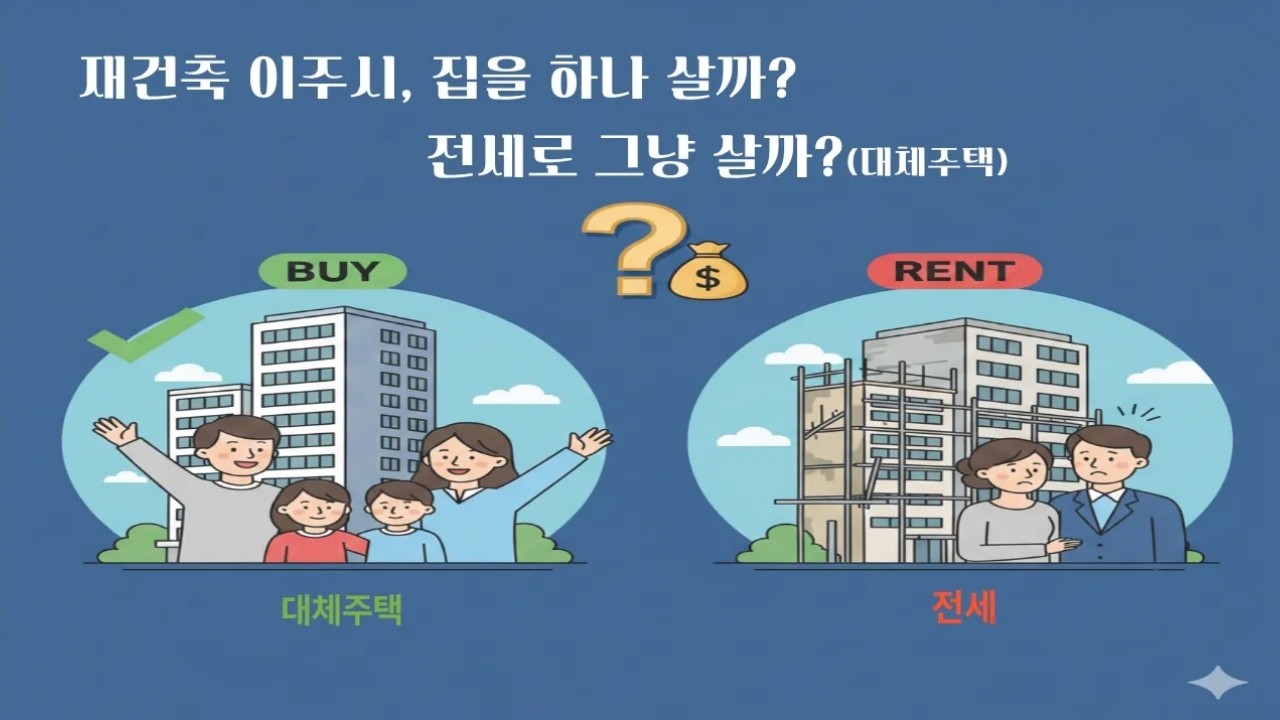 재건축 이주시, 집(대체주택)을 하나 살까, 전세로 그냥 살까? (class version)