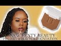 FENTY BEAUTY SOFT MATTE POWDER FOUNDATION REVIEW | FULL COVERAGE ROUTINE & WEAR TEST ON OILY SKIN