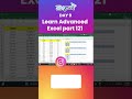 Free Advanced Excel Course 🚀 Part 121 | सीखो और Job पाओ 💼 #shorts #exceltips