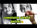 Commission artwork portraithow to draw commission artwork drawing by somnath khatua