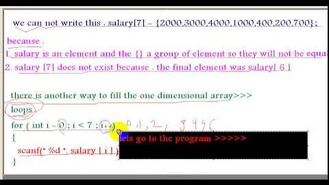 one dimensional array in c++