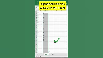 A to Z in Excel | How to alphabetical Order