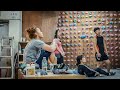 Inside look at Jain Kim rock climbing training in her family owned basement gym