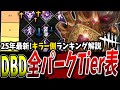 【DBD】キラー全パーク最強Tierランキング2025年1月【デッドバイデイライト】【アップデート】