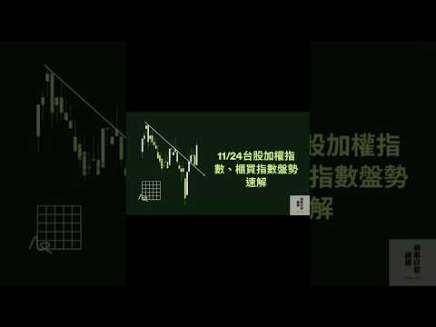 ［台股］臻臻盤後速解-帶你快速掌握1124盤勢 #技術分析 #盤後解盤 #台股 #加權指數 #櫃買指數 #臻臻股市日記