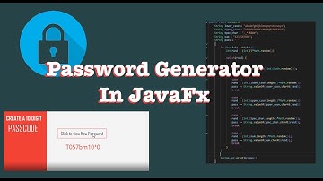 Creating a password generator in JavaFx