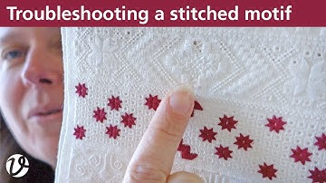 White Threads FlossTube 96 – troubleshooting a stitched motif from afar