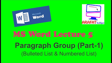MS Word Lecture 5(Paragraph Group Part 1) Pashto