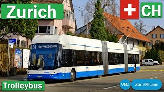 🇨🇭 ZURICH TROLLEYBUS 2026 | O-Bus Zürich【4K】