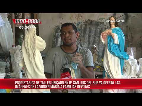 Imágenes de la Virgen María ya se están comercializando en Managua