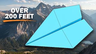The Easiest World Record Paper Airplane GLIDER! Quick &amp; Easy Fold Plane Tutorial
