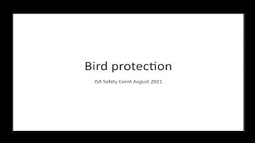 Bird protection - Katharina Ortner - ISA Safety Event - 2021