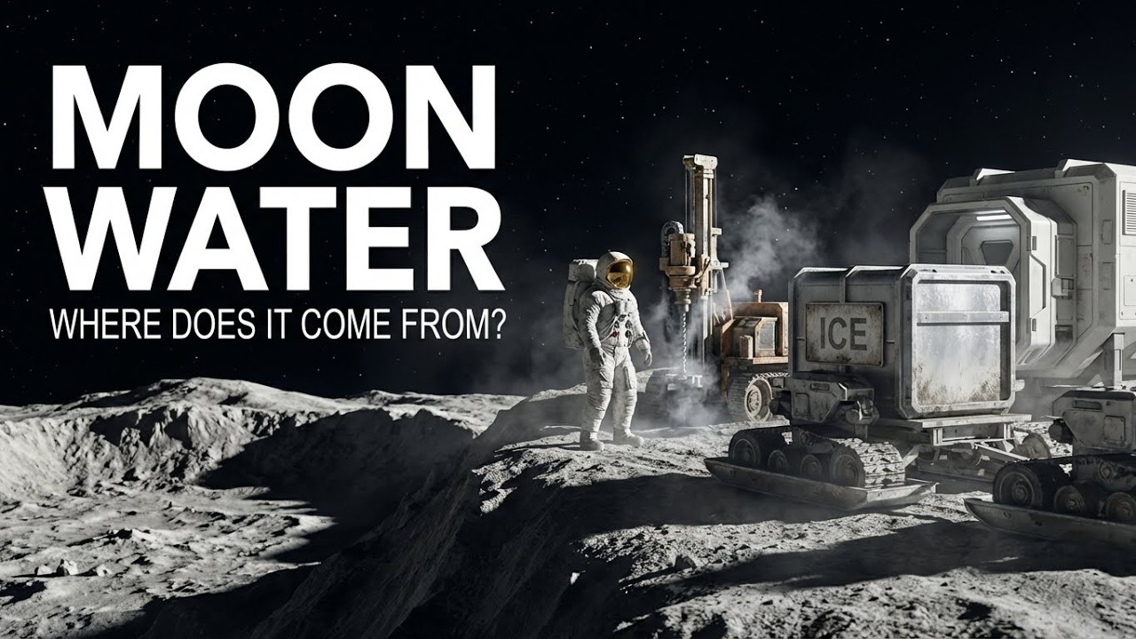 How Lunar Cities Will Make Water in 2200 (Polar Ice + Regolith Oxygen + Hydrogen)