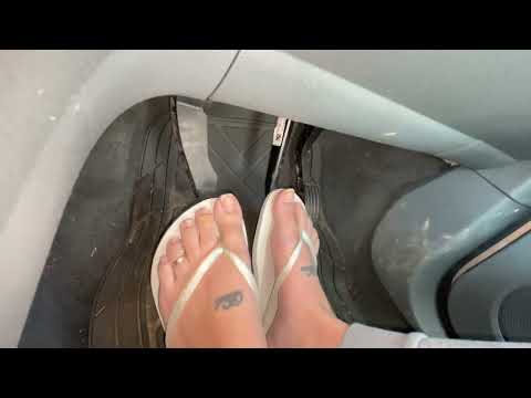Driving in flip flops with bare nails