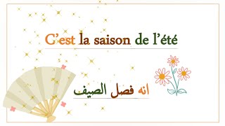 تعبير عن فصل الصيف بالفرنسية 🌞 c'est la saison de l'été 🐠