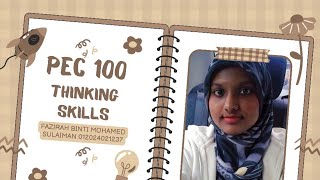 PEC 100 THINKING SKILLS | PORTFOLIOS | FAZIRAH