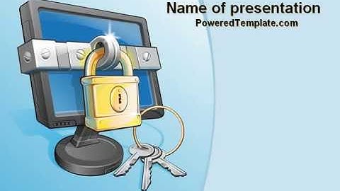 Computer Security Software PowerPoint Template by PoweredTemplate.com