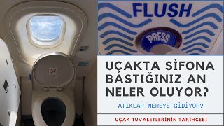 Uçakta Si̇fona Bastiğiniz An Neler Oluyor? Tuvalet Atiklari Nereye Gi̇di̇yor?