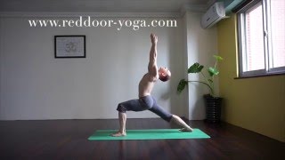 Ashtanga Yoga Tips: Working the Alignment in Warrior 1 in order to stretch the psoas