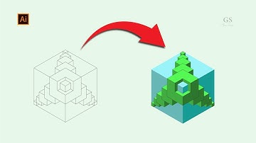 Creating a 3D Isometric Cube in Adobe Illustrator |  Beginners Tutorial