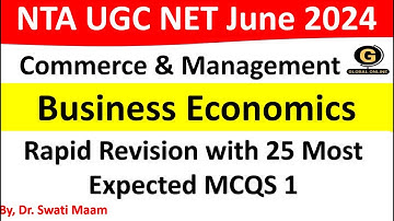 25 Most  Expected MCQs Part 1|  Business Economics | NTA UGC NET 2024| Commerce|