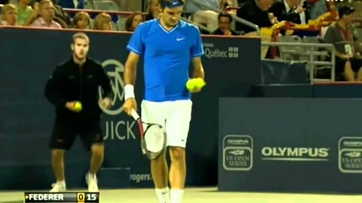 Roger Federer - 4 aces in a row vs Tsonga (Montreal 2011)