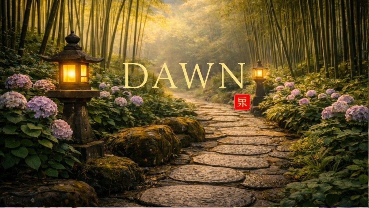 Traditional Japanese Music (邦楽) | Relax & Study | Morning Light on the Bamboo Path