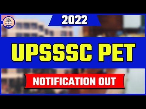 UPSSSC PET - 2022 Latest Notification Out || Prabhat Exam