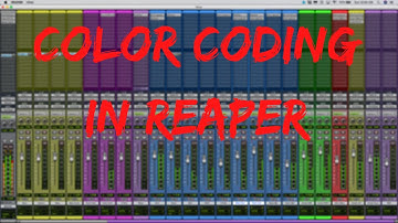 Color Coding Tracks in Reaper