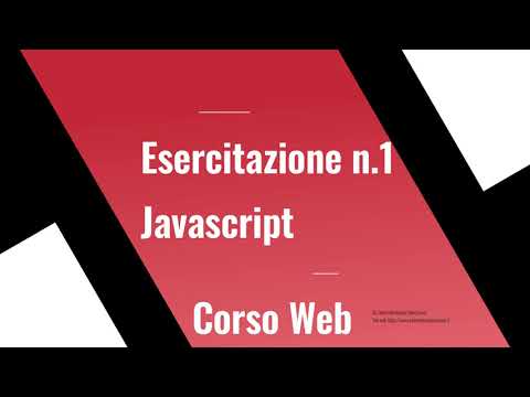 Esercitazione Javascript n.1 - Interazione con HTML